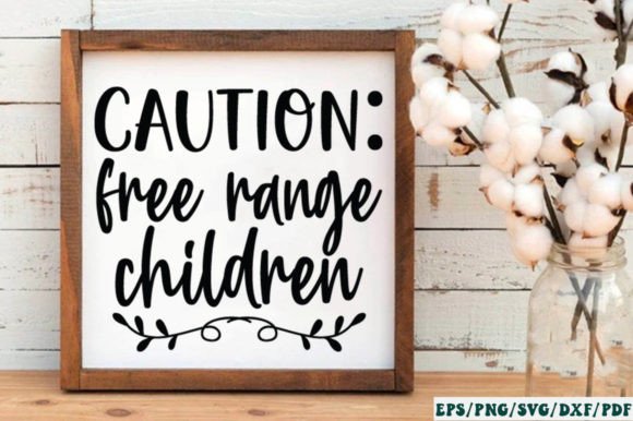 Caution Free Range Children Sign SVG Review for Real Embroidery Use
