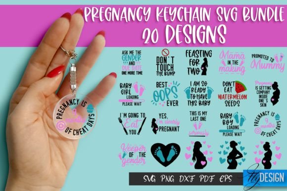 Pregnancy SVG Keychain Bundle: Cute, Funny, and Ready for Real Projects
