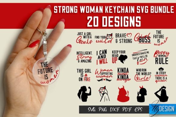 Strong Woman SVG Keychain Bundle Review for Real Embroidery Projects